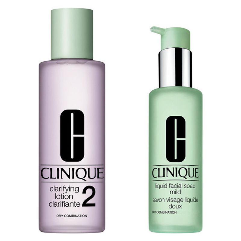 Clinique Clinique Set Lozione Chiarificante 2 + Sapone Viso Liquido Delicato