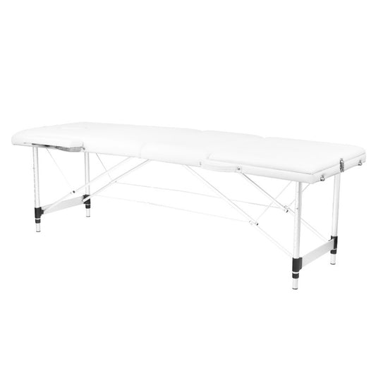 Lettino Da Massaggio Comfort In Alluminio A 3 Sezioni, White