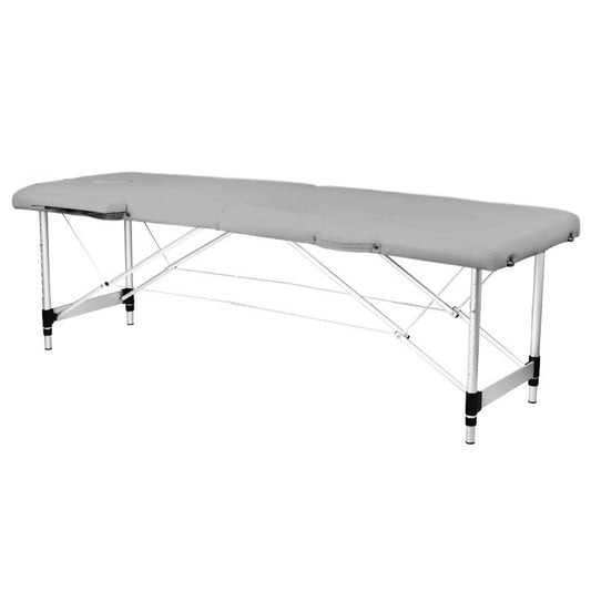 Lettino Da Massaggio Pieghevole, Alluminio, 2 Sezioni, Grey, Comfort