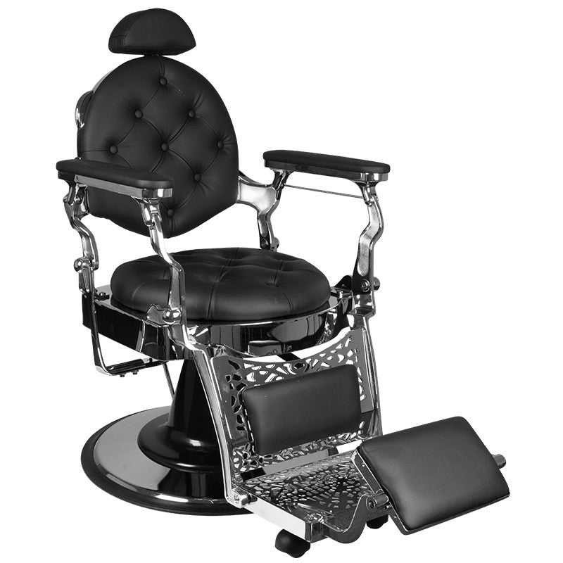 Gabbiano Barber Chair Giulio Argento Nero