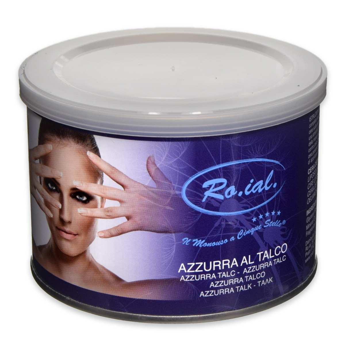 Roial cera barattolo 400 ml azzurra al talco