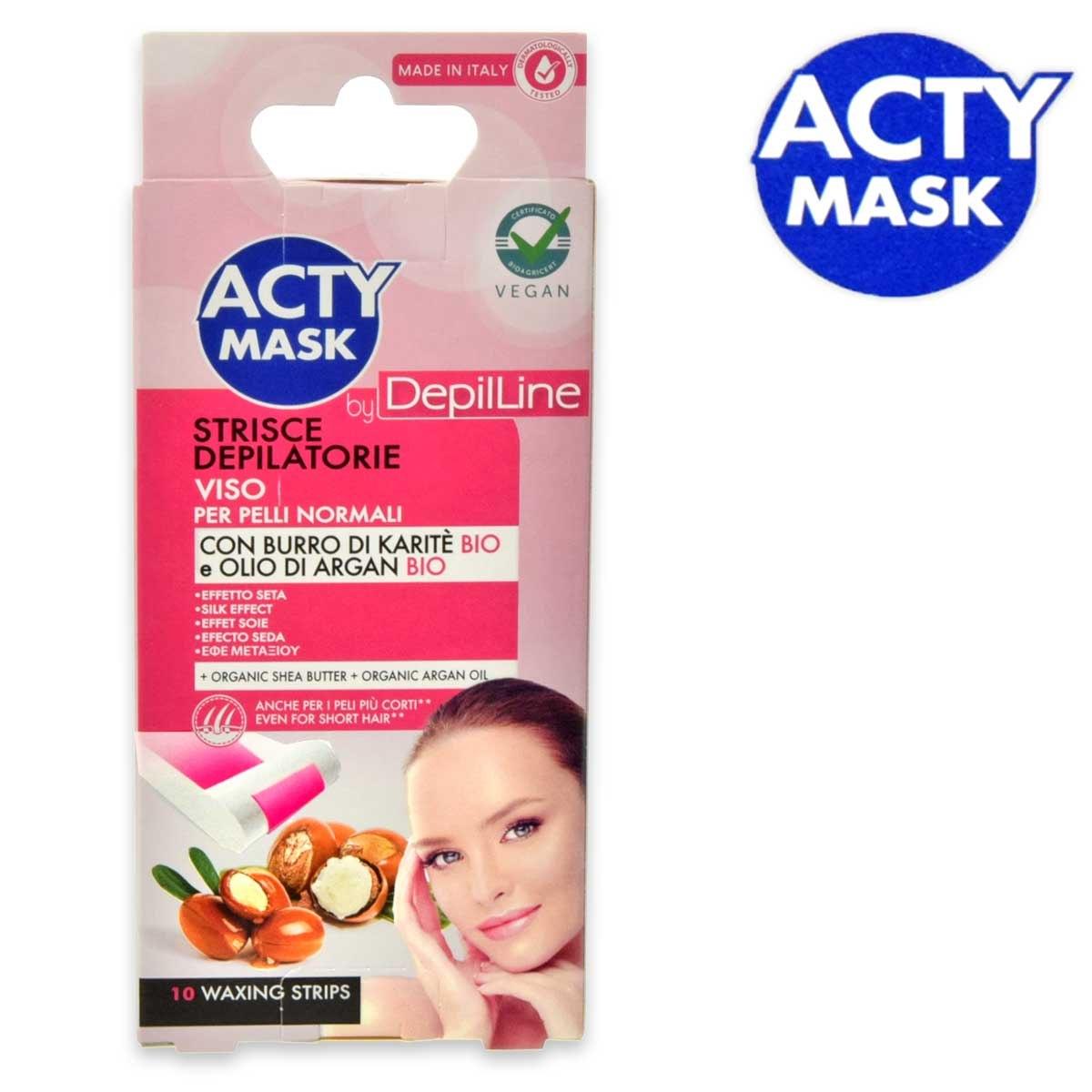 Depil line strisce depilatorie viso 10 pezzi