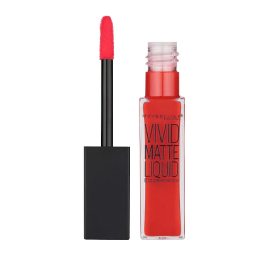 Rossetto Liquido Vivid Matte Maybelline 35 Rebel Red