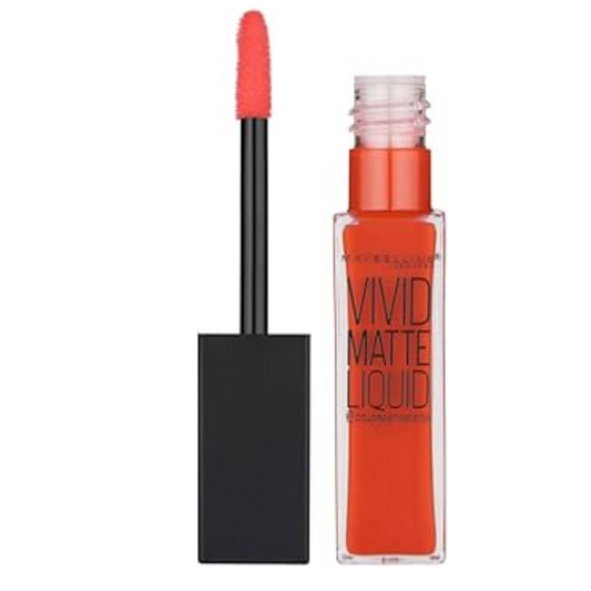 Rossetto Liquido Vivid Matte Maybelline 25 Orange Shot