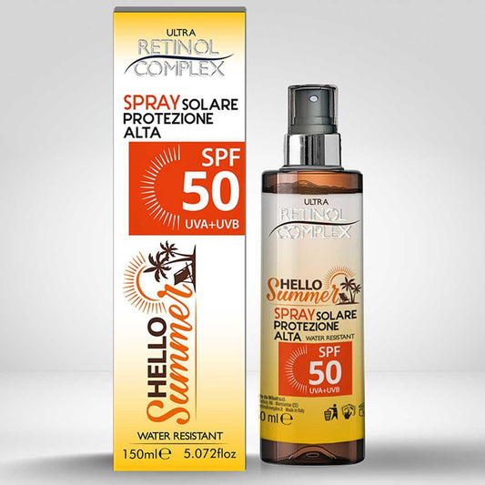 Retinol complex hello summer spray solare protezione alta spf 50 150 ml