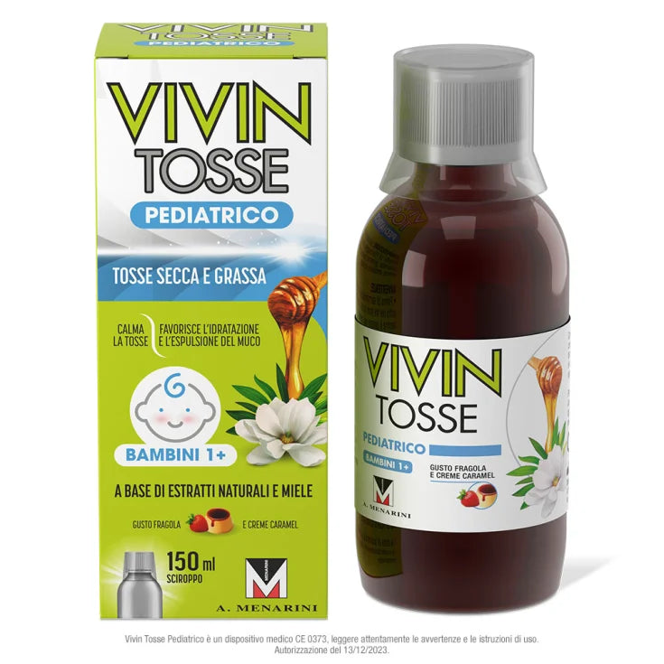 A.menarini ind.farm.riun.srl Vivin Tosse Pediatrico Sciroppo Tosse Secca E Grassa 150 Ml