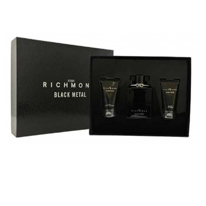 J.r. black metal edp 100 ml + lozione per il corpo 50 ml + gel doccia 50 ml