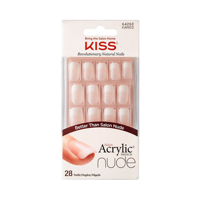 Acrylic nails - French manicure for a natural look Salon Acrylic French Nude 64268 28 pcs