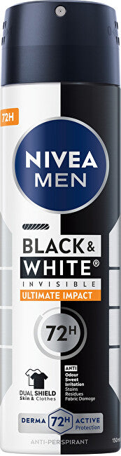 Antiperspirant spray Men Invisible Black & White Ultimate Impact 150 ml