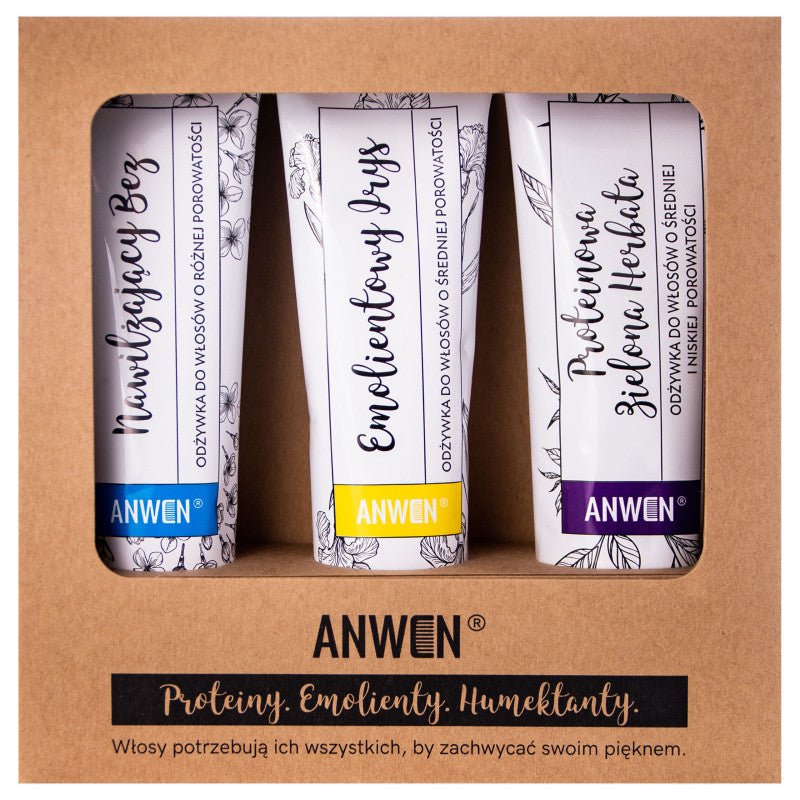 Anwen Set Balsami Porosi Capelli Medi 3X100Ml