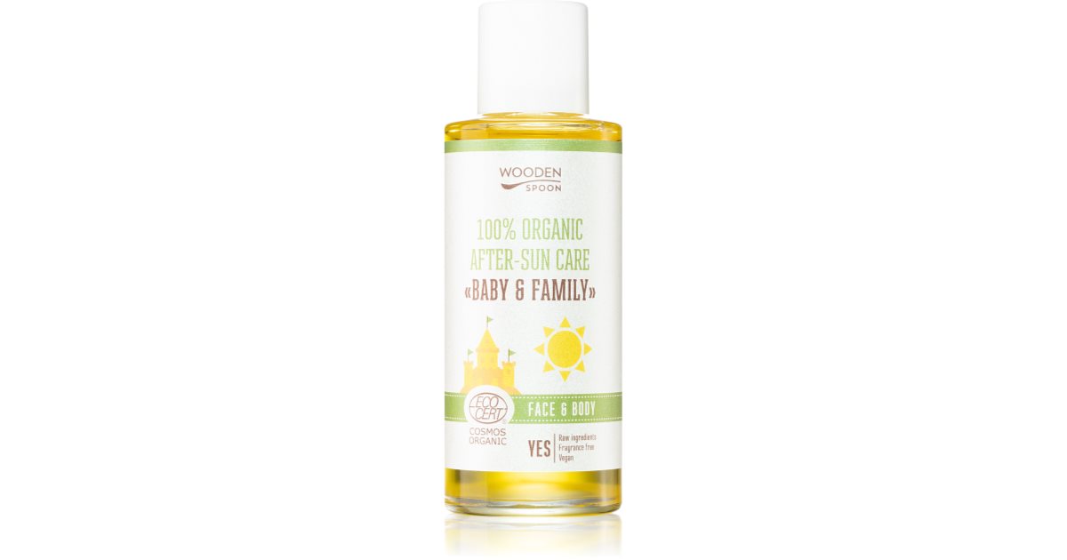 Woodenspoon WoodenSpoon Baby & Family olio doposole per viso e corpo 100 ml
