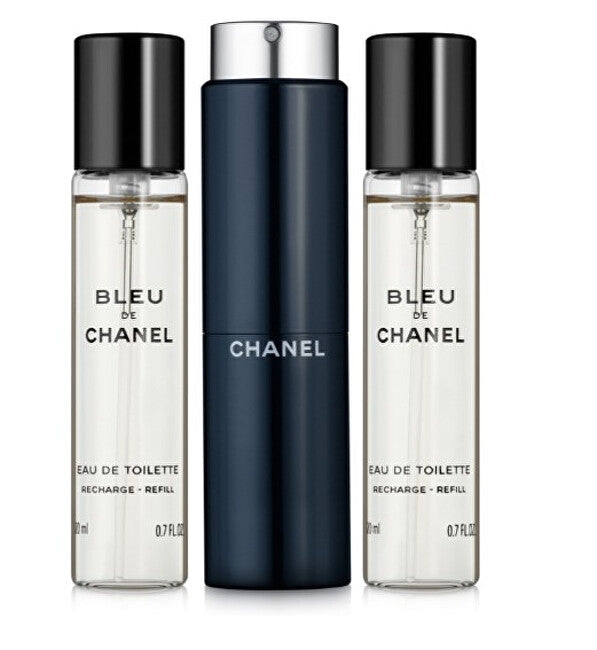 Bleu De Chanel - EDT (3 x 20 ml) + plnitelný flakon - Volume: 60 ml