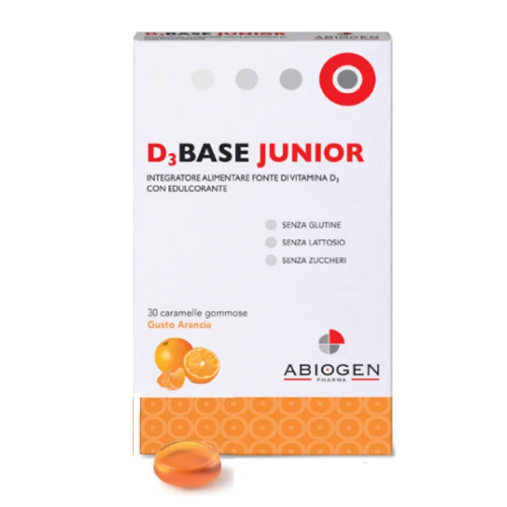 Abiogen pharma spa D3Base Junior Arancia Abiogen 30 Caramelle
