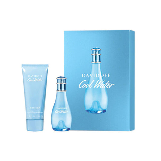 Davidoff Cool Water donna - EDT 30 ml + lozione per il corpo 75 ml