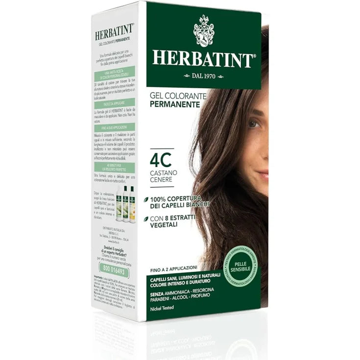 Gel Colorante Permanente 4C Castano Cenere Herbatint