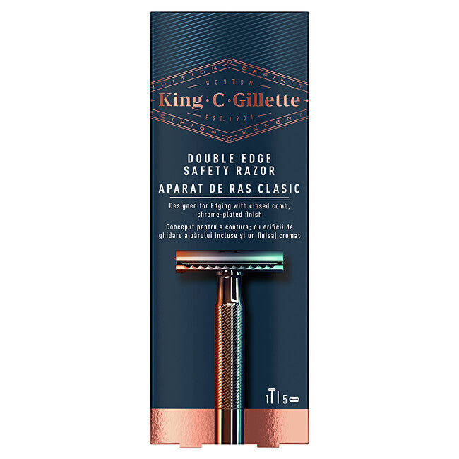King shaver (Double Edge Safety Razor) + razors 5 pcs