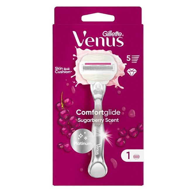Venus Platinum Comfortglide Sugarberry shaver + 1 head