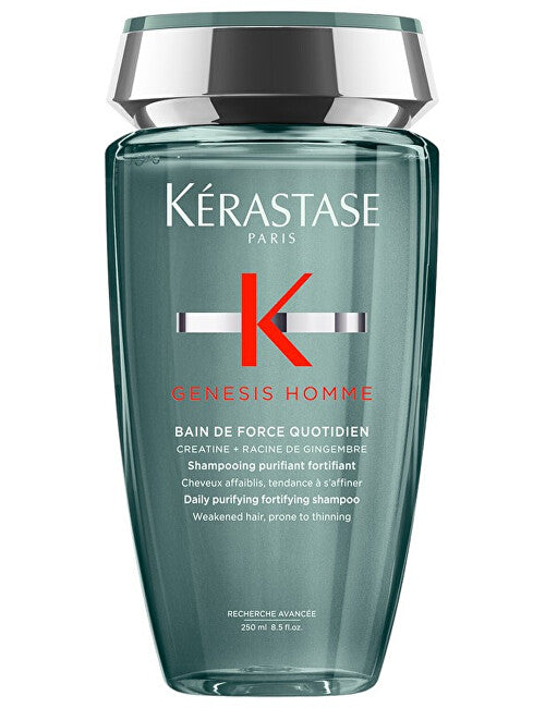 Cleansing and nourishing shampoo for weak hair with a tendency to fall out Genesis Homme Bain de Force Quotidien (Shampoo) - Volume: 250 ml