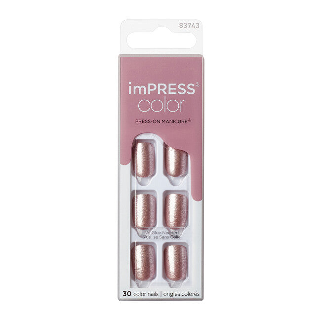 Self-adhesive nails imPRESS Color Paralyzed Pink 30 pcs