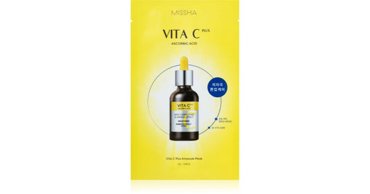 Missha Missha Vitamina C Plus maschera viso illuminante in tessuto con vitamina C 27 g