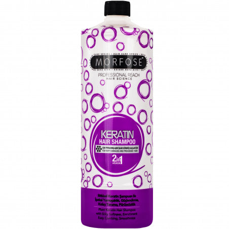 Morfose Keratin Hair Shampoo – shampoo ricostruttivo alla cheratina per capelli danneggiati, 1000 ml