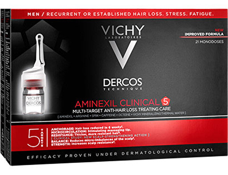Dercos Aminexil Clinical 5 multi-purpose anti-hair loss treatment for men 21 x 6 ml