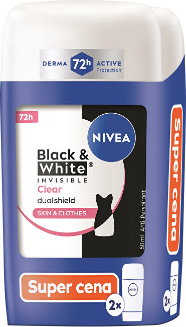 B&W Invisible Clear Duo solid antiperspirant set 2 x 50 ml