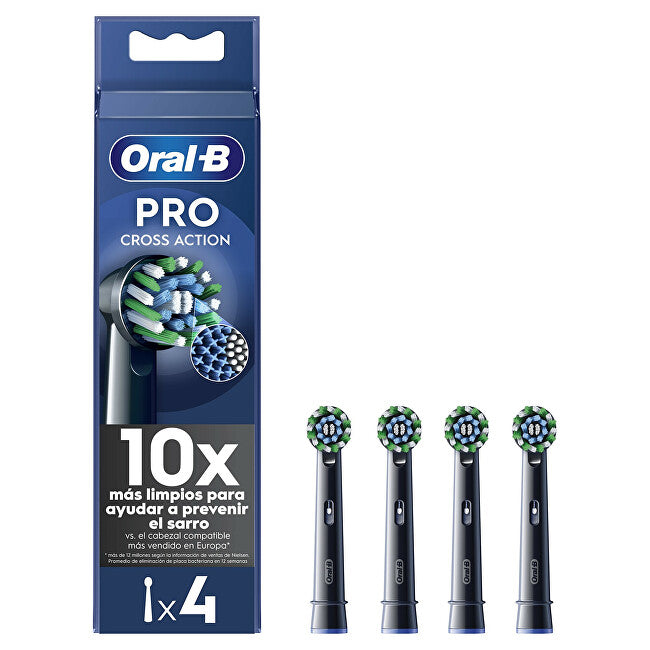 Cross Action Black EB50 replacement brush heads 4 pcs.