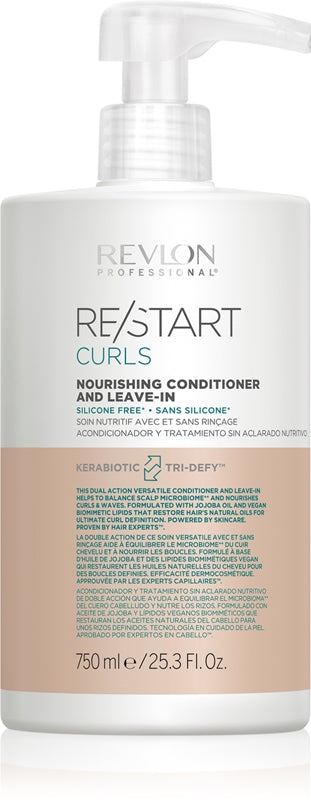 Balsamo nutriente senza risciacquo per capelli ricci e mossi Restart Curl s (Balsamo Nutriente) - Volume: 750 ml