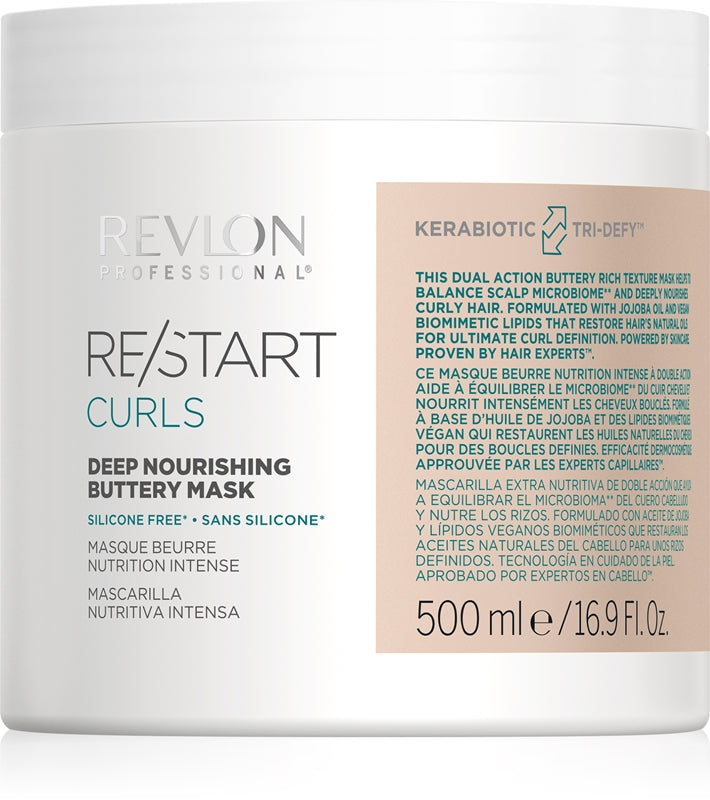 Maschera nutriente per capelli ricci e mossi Restart Curl s (Maschera Nutriente al Burro) - Volume: 500 ml