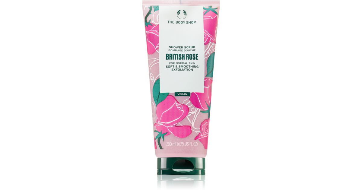 The body shop Scrub shower British Rose - Scrub shower shower smoothing - 200ml