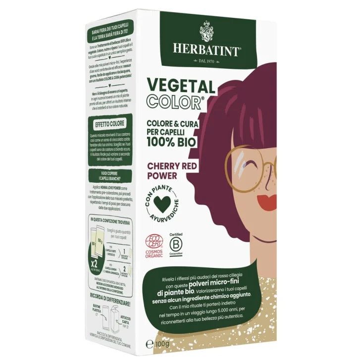 Vegetal Color Cherry Red Power Herbatint 100g