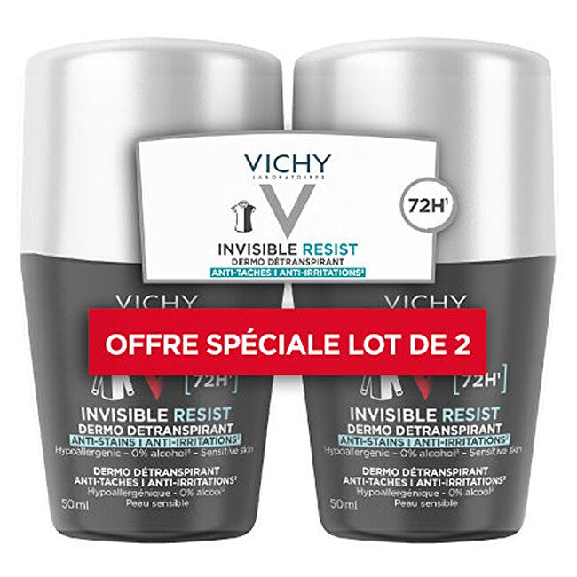 Homme Invisible Resist 72H ball deperspirant set (Dermo Detranspirant) 2 x 50 ml