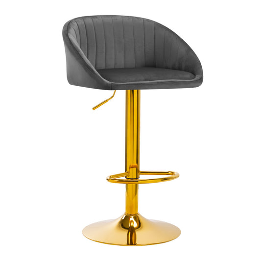 4Rico Stool Da Bar Qs-B16G Grey Velvet