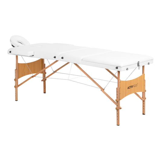 Tavolo Pieghevole In Legno Per Massaggi Comfort Activfizjo Lux 3 Sezioni 190X70 White