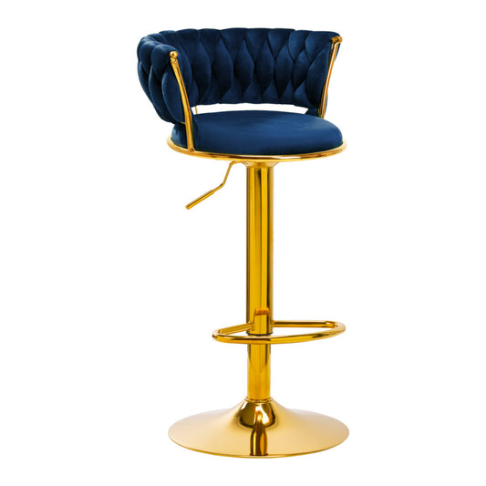4Rico Stool Da Bar Qs-B313A Velvet Blue Navy
