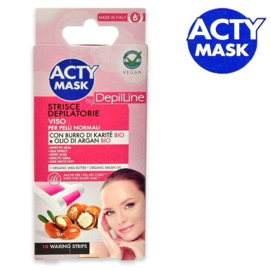 Depil line strisce depilatorie viso 10 pezzi