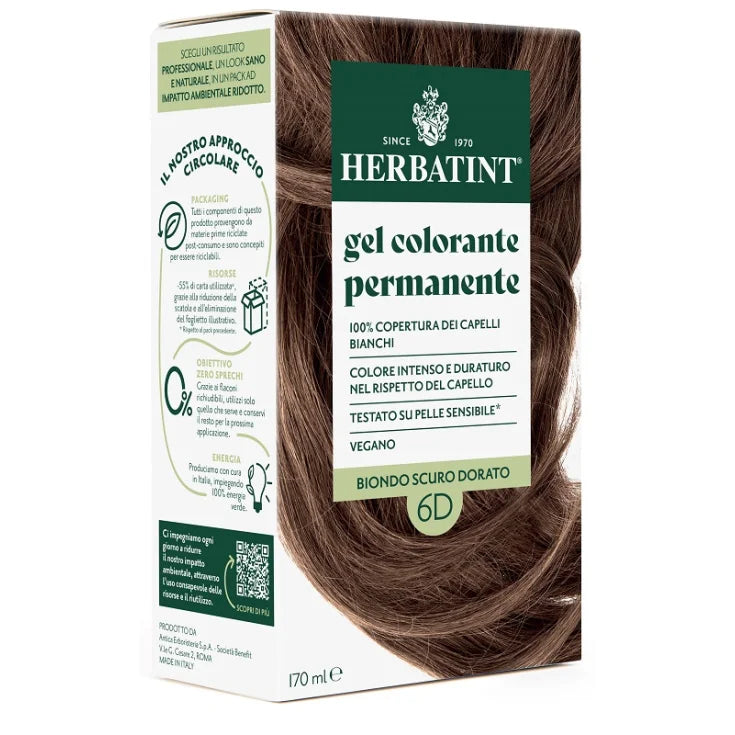 Gel Colorante 6D Biondo Scuro Dorato Herbatint