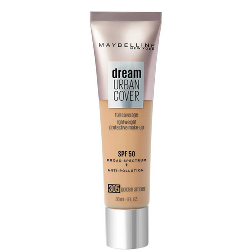 Maybelline Dream Urban Cover Full Cover Protezione leggera Make-up SPF50 305 Golden Amber 30 ml