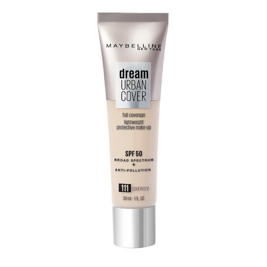Maybelline Dream Urban Cover Full Cover Protezione leggera Make-up SPF50 111 Cool Ivory 30 ml