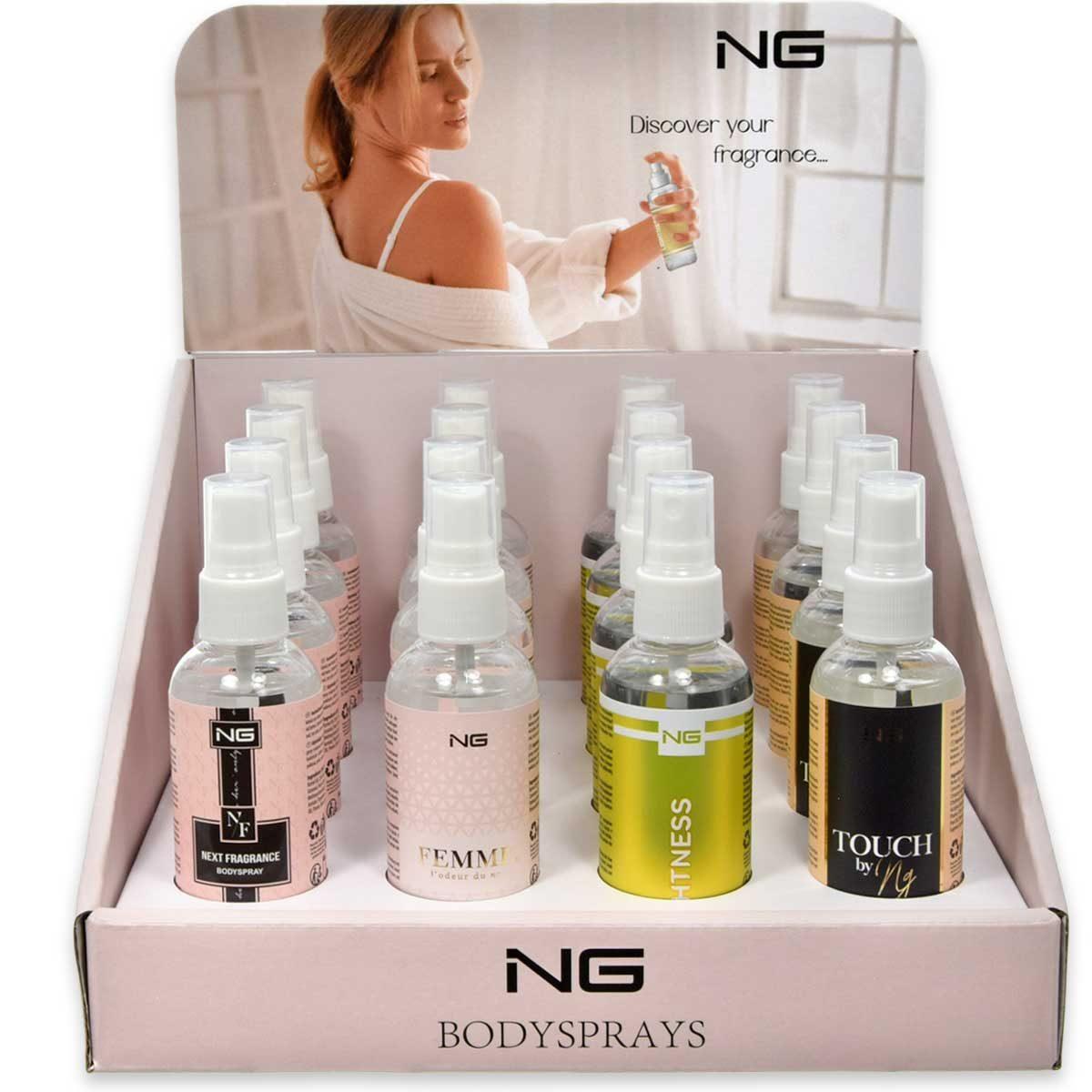 Ng - spray per il corpo da esposizione 100 ml assortito 4 ref - totale 16pz (variante beige)