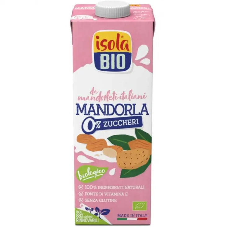 Abafoods srl Bevanda Latte Di Mandorla 0% Zuccheri Isola Bio® 1Litro