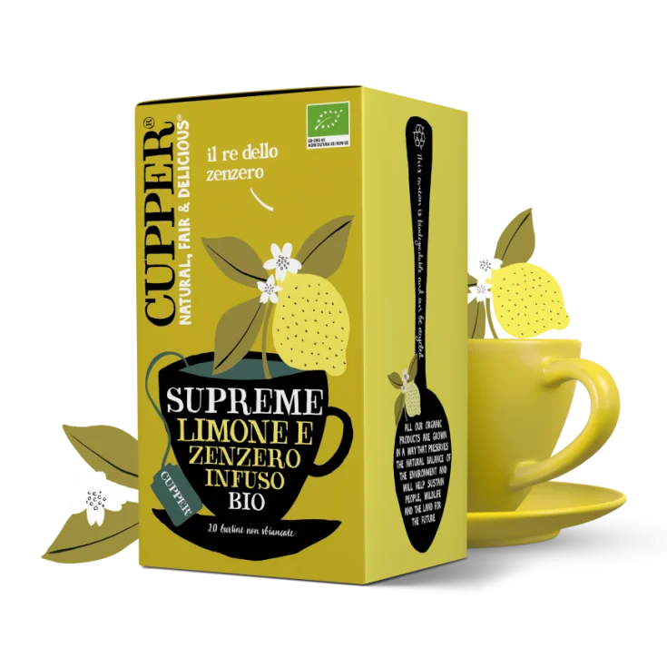 Abafoods srl Infuso Biologico Con Limone E Zenzero Cupper® 20 Filtri