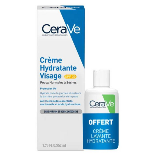 Cerave Cerave Crema Idratante Viso SPF30 52ml + Crema Lavante 20ml Pelle da Normale a Secca