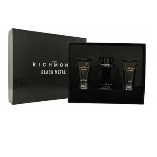 J.r. black metal edp 100 ml + lozione per il corpo 50 ml + gel doccia 50 ml