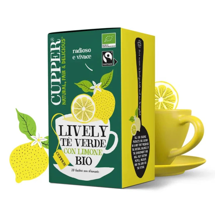 Abafoods srl Tè Verde Al Limone Biologico Cupper® 20 Filtri
