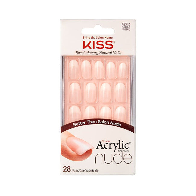 Acrylic nails - French manicure for a natural look Salon Acrylic French Nude 64267 28 pcs