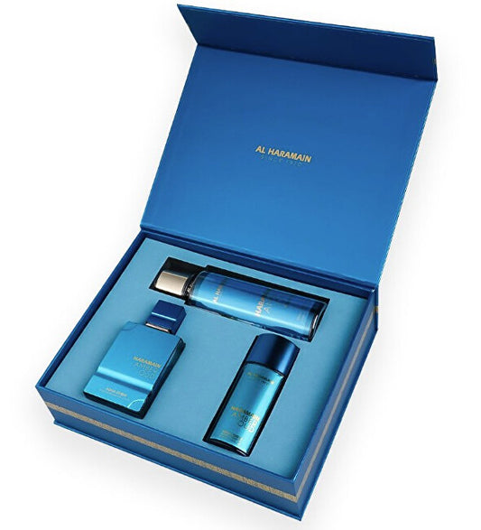 Amber Oud Aqua Dubai - perfumed extract 75 ml + perfumed extract 30 ml + fragrance mist 250 ml