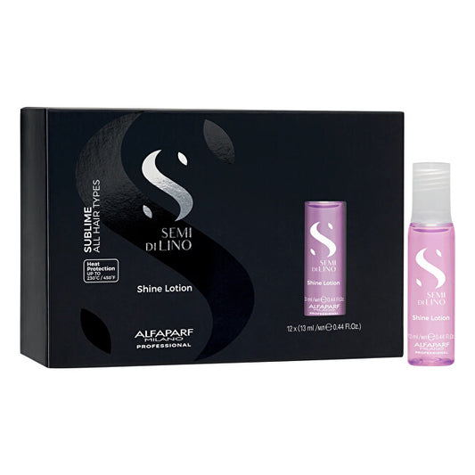 Alfaparf milano Latte per aumentare la lucentezza dei capelli Semi Di Lino Sublime 12 x 13 ml