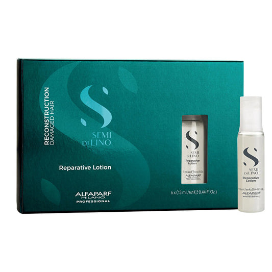 Alfaparf milano Ricostruzione lozione per capelli danneggiati Semi Di Lino Ricostruzione (Lozione Riparativa) 6 x 13 ml